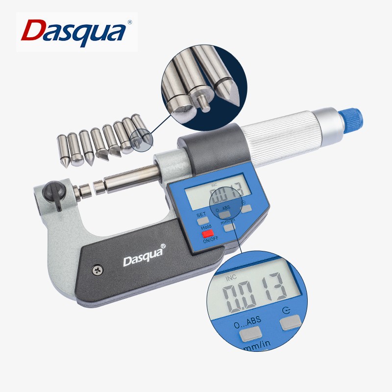 达时科电子数显千分尺可更换测头多用途高精度0.001螺旋测微器图3